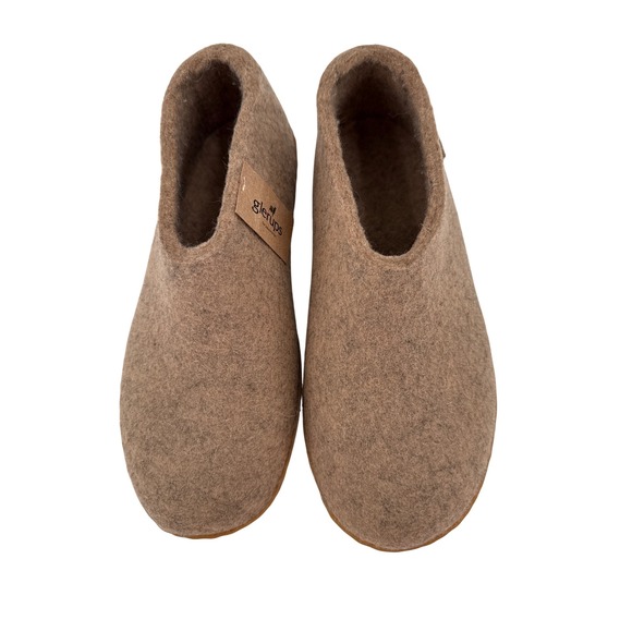 Glerups The Boot Slippers Wool Felt Brown Size 39 EU 8.5 US Unisex - Picture 3 of 8